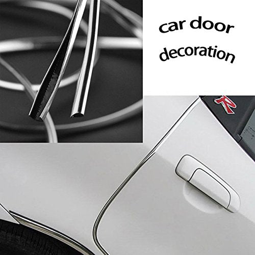 ALLUMINIO SALVAPORTA ESTERNO AUTO PROTEZIONE PORTIERE SALVA PORTA CROMATO PVC