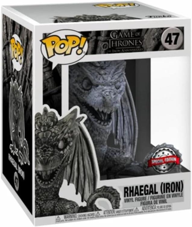 Funko Pop Game Of Thrones Trono Di Spade - (47) Rhaegal Iron Special Figure 15Cm