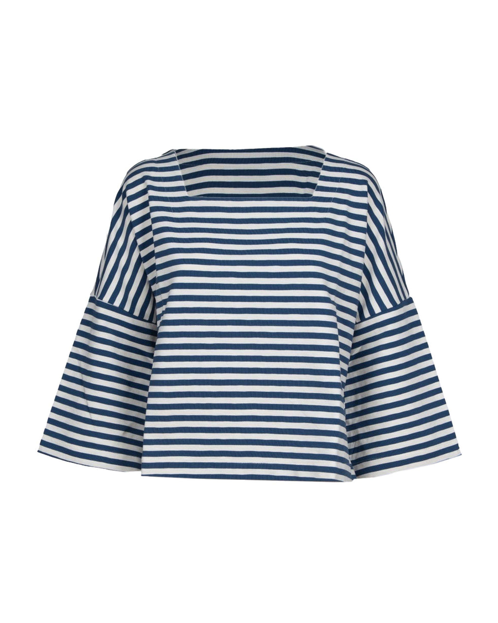 MAGLIA BIANCA E BLU
