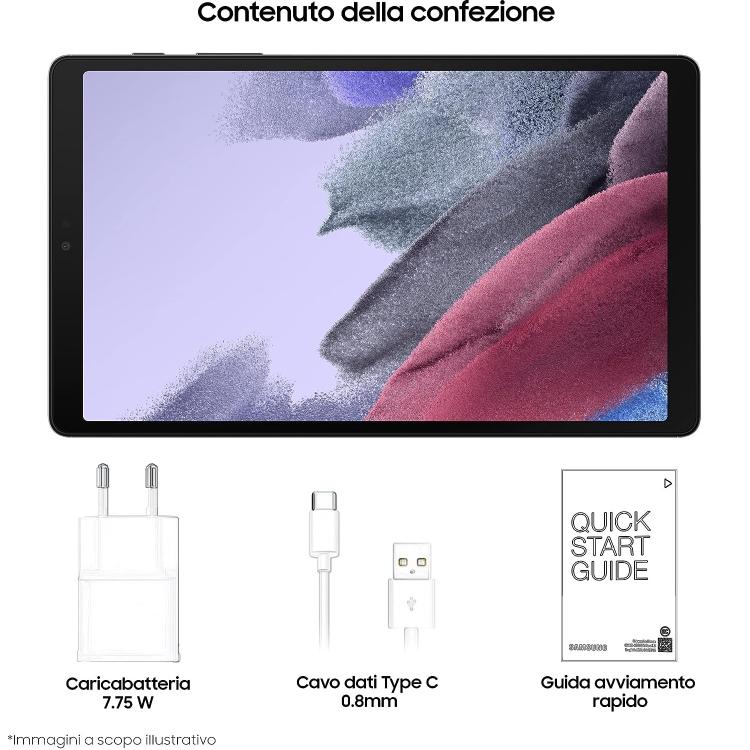 Samsung Galaxy Tab A7 Lite Tablet 8.7" 3+32Gb Wi-Fi Android 11 Sm-T220 Gray Ita