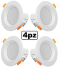 4x FARETTO INCASSO LED 5W 3in1 LUCE BIANCA FREDDA NATURALE CALDA SOFFITTO MOLLA