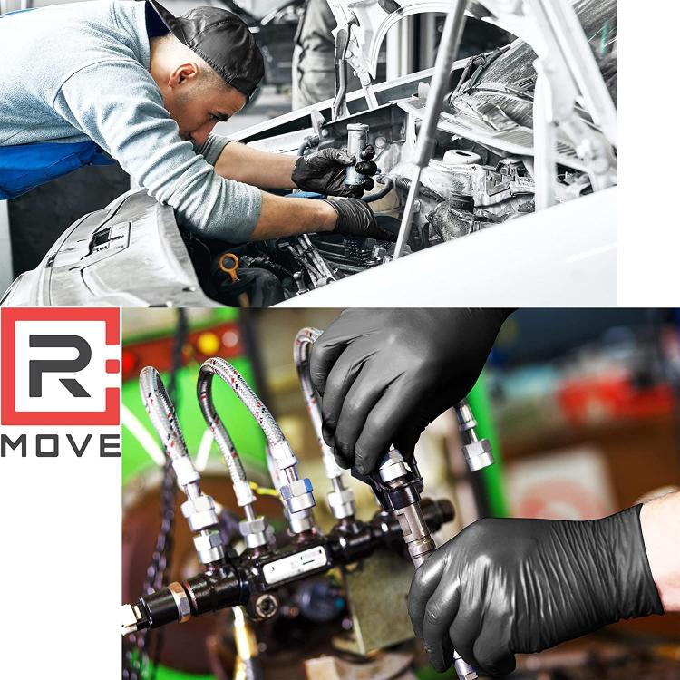 Guanti In Nitrile Monouso 100Pz Ultra Resistenti Lavoro Industria Meccanici - XL