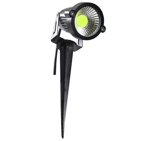 Faretto Led 5W Da Esterno Con Picchetto Giardino Staffa Parete Proiettore 3000K