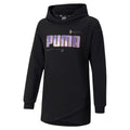 Puma vestitino da ragazza in felpa con cappuccio Alpha Elongated TR 586175 01 nero