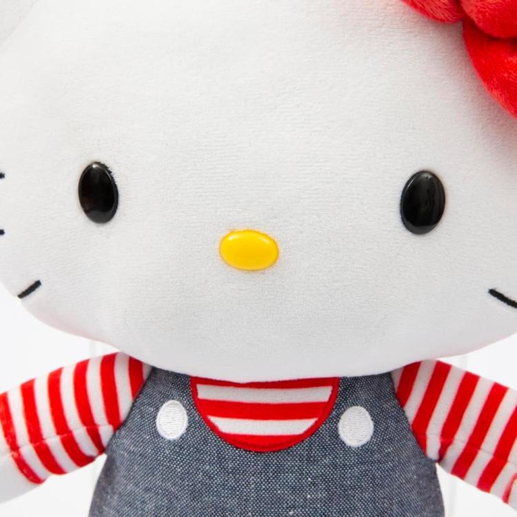 Peluche Hello Kitty Tutina Jeans Blu 30Cm Pupazzo Morbido Da Collezione Plh1077