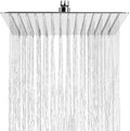 Soffione Doccia Bagno In Acciaio Inox Ultra Slim Lucido Cromato 20Cm-Quadrato