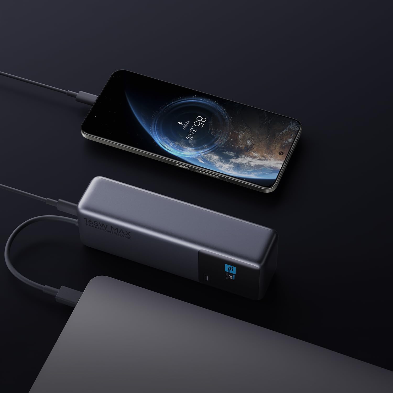 Xiaomi Mi Powerbank 22.5W 10000mAh Wireless Fast-Charge Display USB-C Black-Blue