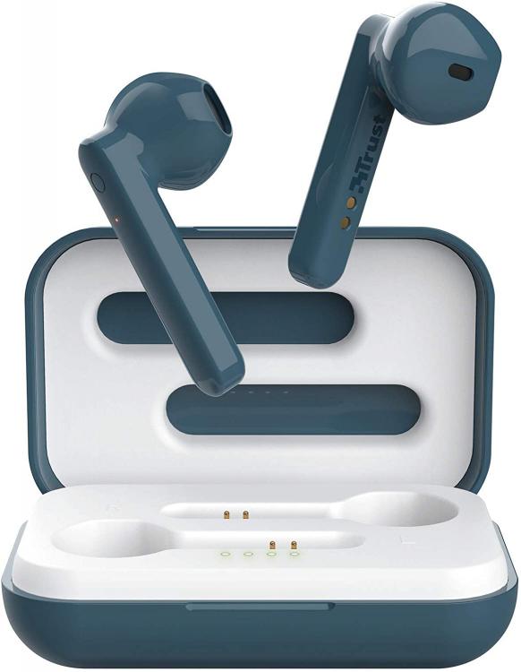 Trust Primo Touch Wireless Auricolari Bluetooth Senza Fili In-Ear Blu Wifi Led