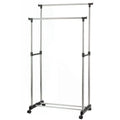 Stand Appendiabiti Doppio Con Ruote Stender Regolabile In Altezza 80X40X160 Cm
