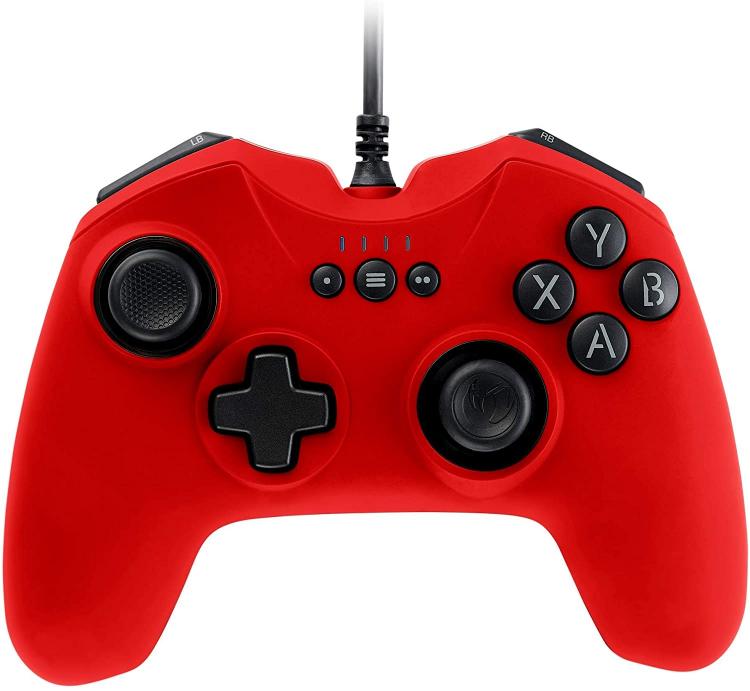Nacon Pc Controller Gaming Gc-100 Rosso Windows Pad 6 Pulsanti Computer