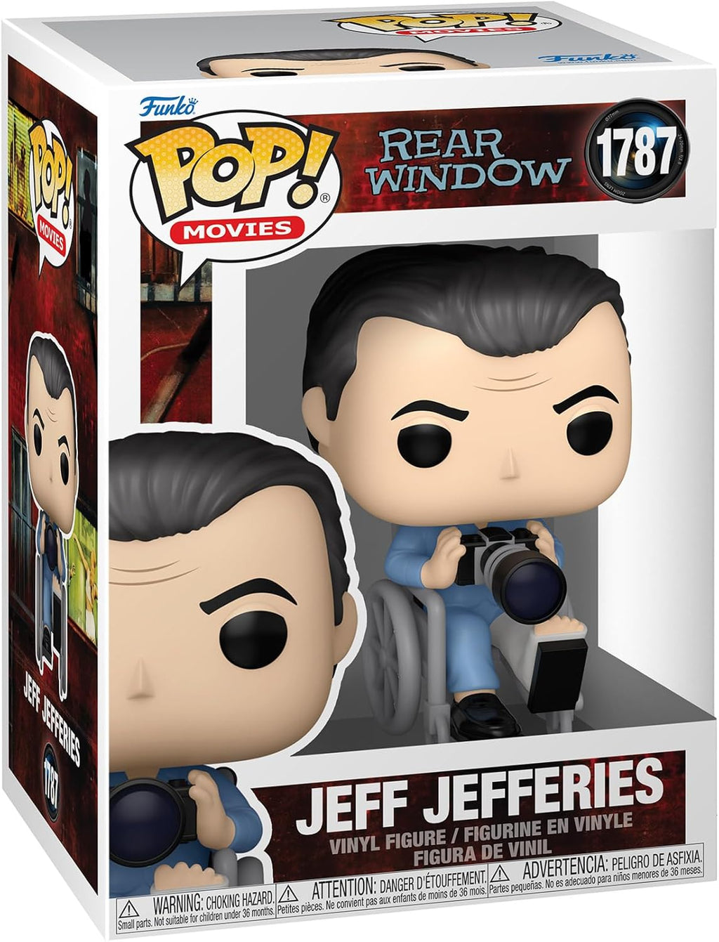 Funko Pop ! Movies Hitchcock Rear Window - (1787) Jeff Jefferies Figure 9cm