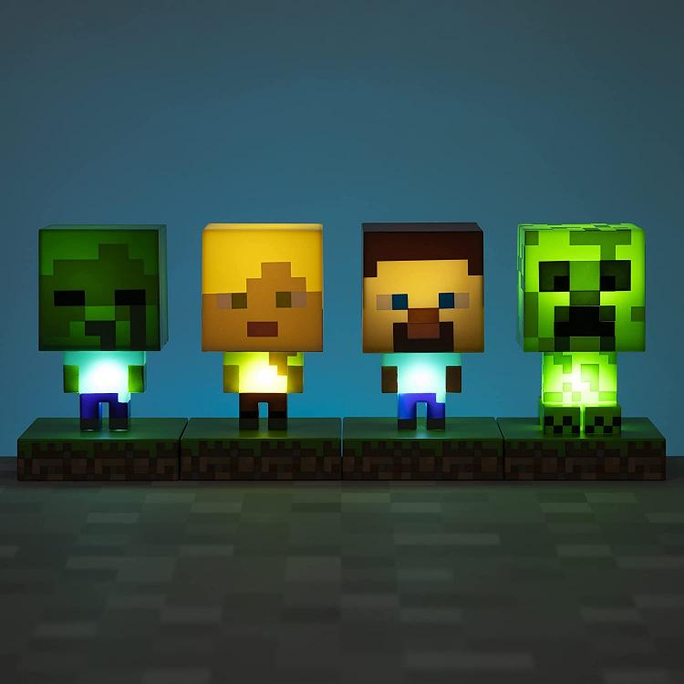 Paladone Minecraft Alex Light Icons Bdp Lampada Da Notte 3D Gioco Led Pp6591Mcf