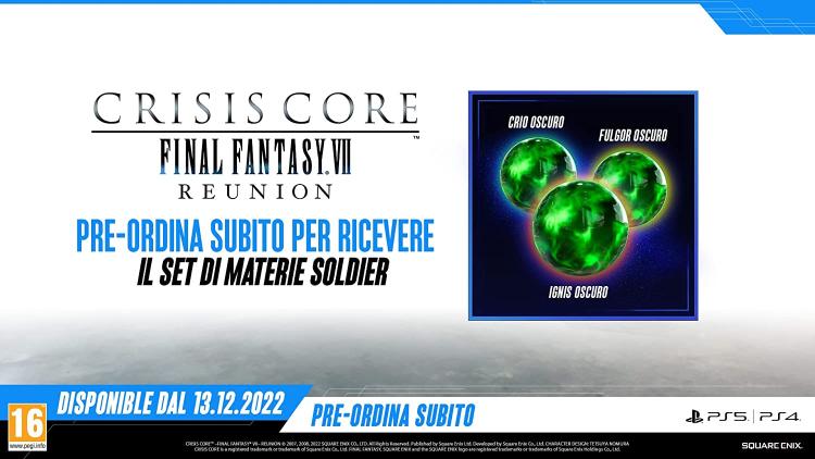Crisis Core Final Fantasy VII 7 Reunion Ps4 Giovo Italiano Playstation 4
