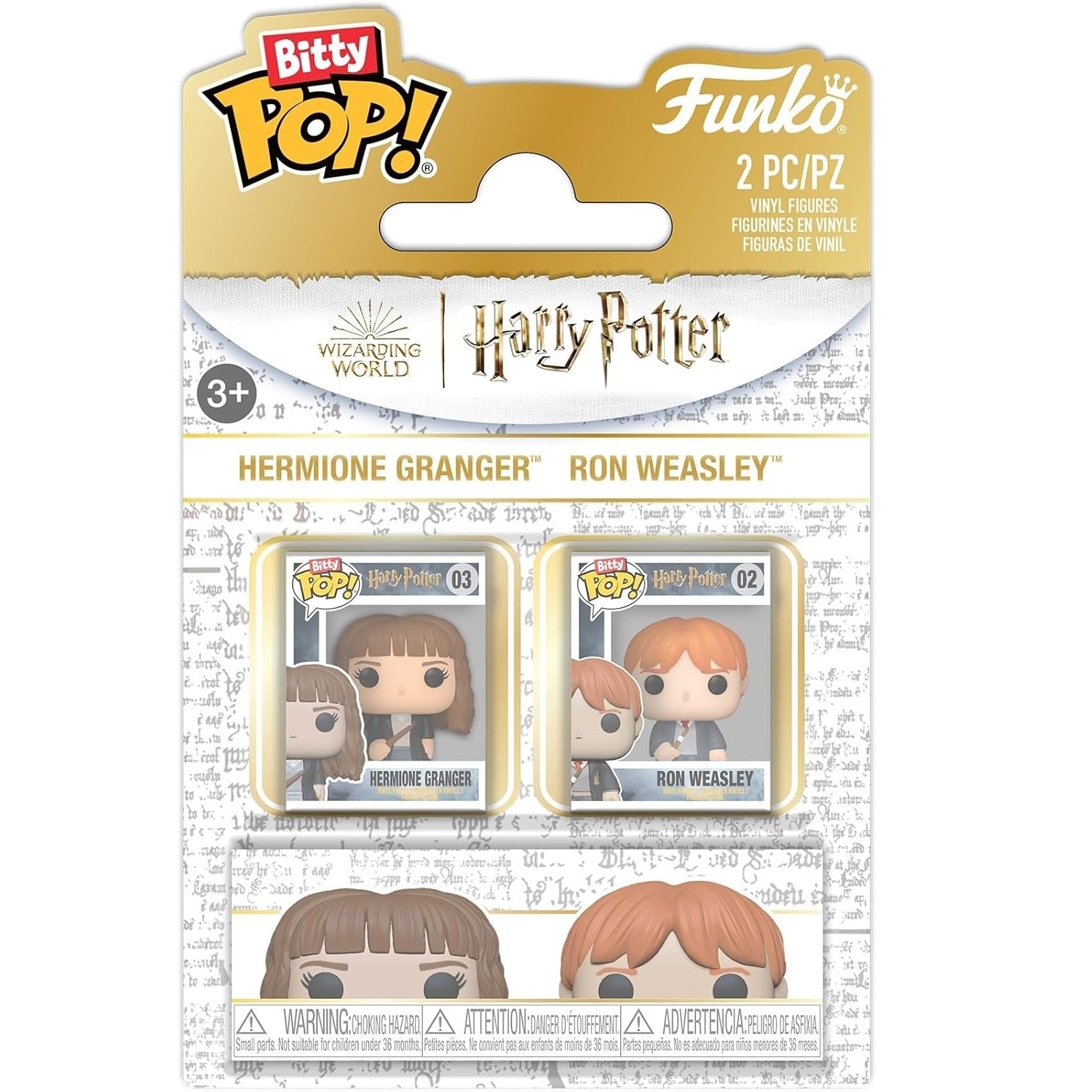 Funko Bitty Pop ! Harry Potter - Hermione (03) & Ron (02)