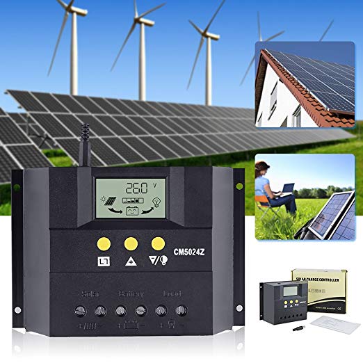 CONTROLLER REGOLATORE DI CARICA PANNELLI SOLARI 12V/24V 50A AUTOMATICO PANNELLO