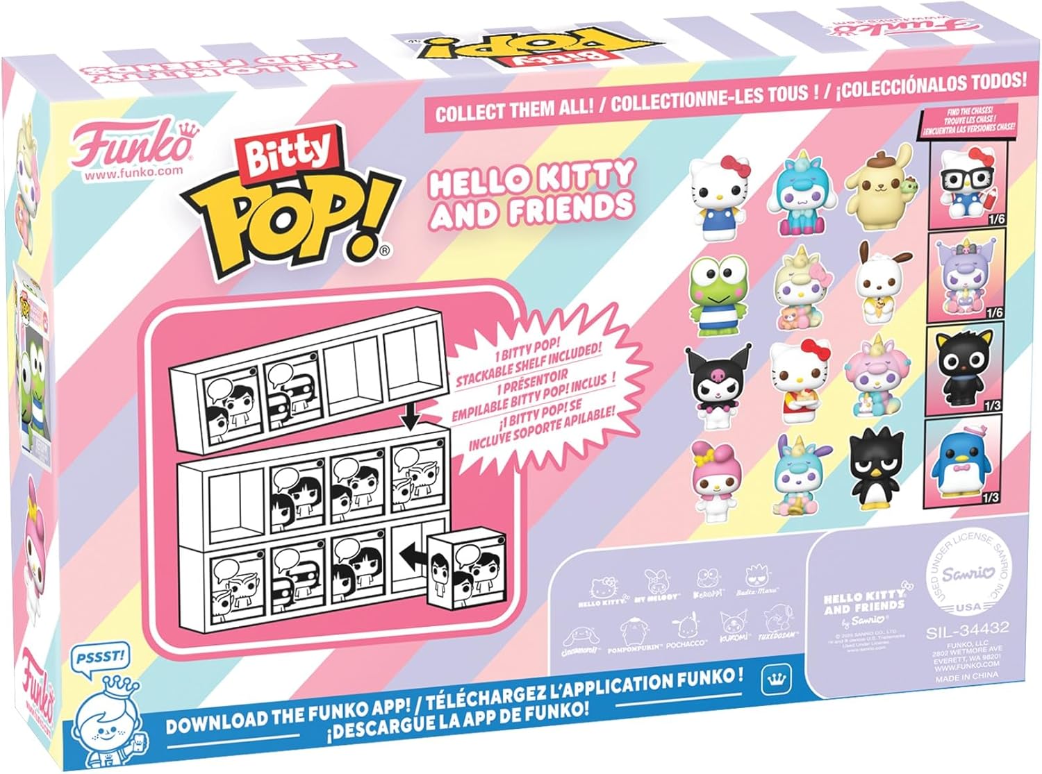 Funko Bitty Pop! Hello Kitty And Friends 4 Pack My Melody Limited Chase