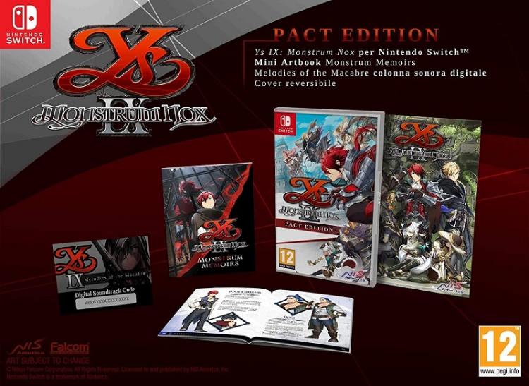 Ys Ix Monstrum Nox Pact Edition Nintendo Switch Videogioco Nuovo Italiano Gioco