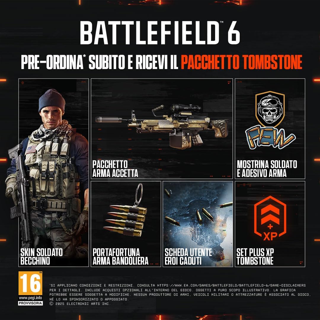 Battlefield 6 PS5 Videogioco Italiano Playstation 5 Multilingua Nuovo Pal