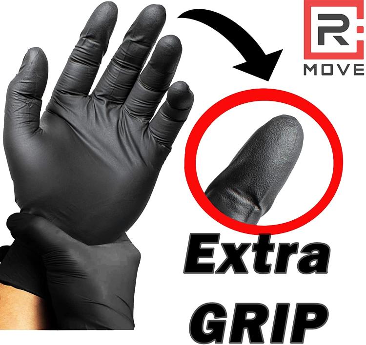 Guanti In Nitrile Monouso 100Pz Ultra Resistenti Lavoro Industria Meccanici Tg.M