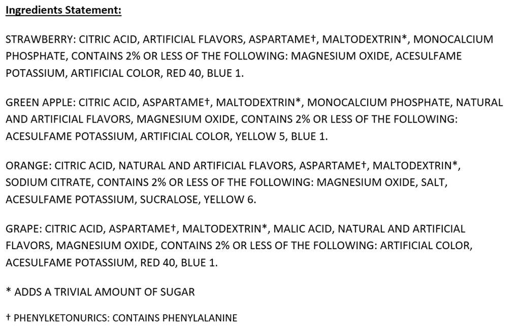 (40 Packets)  Variety Pack Sugar Free, On-The-Go, Caffeine Free, Powdered Drink Mix