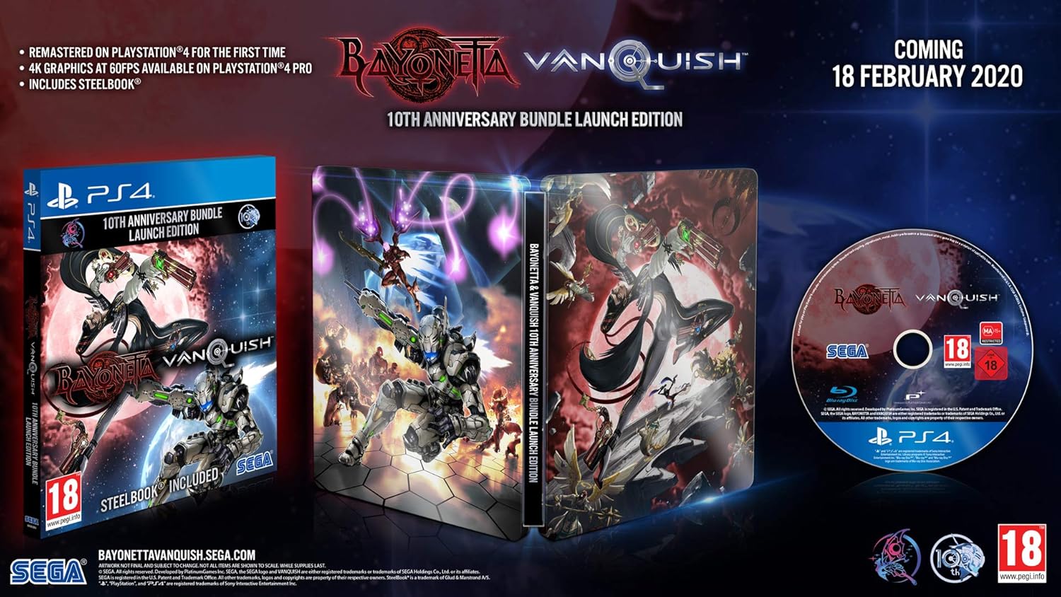Bayonetta & Vanquish 10th Anniversary Bundle Launch Edition (Steelbook) Ps4