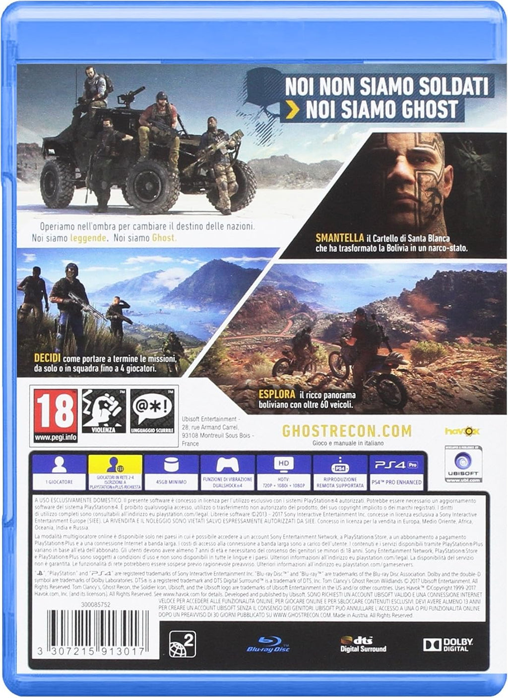 Tom Clancy'S Ghost Recon Wildlands Ps4 Gioco Playstation 4 Italiano Nuovo