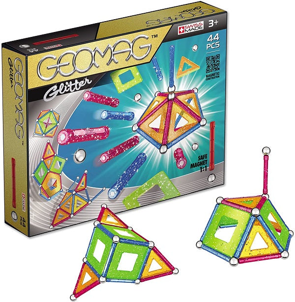 Geomag Glitter Color 44 Palline Barrette Magnetiche Multicolor Gioco Costruzione
