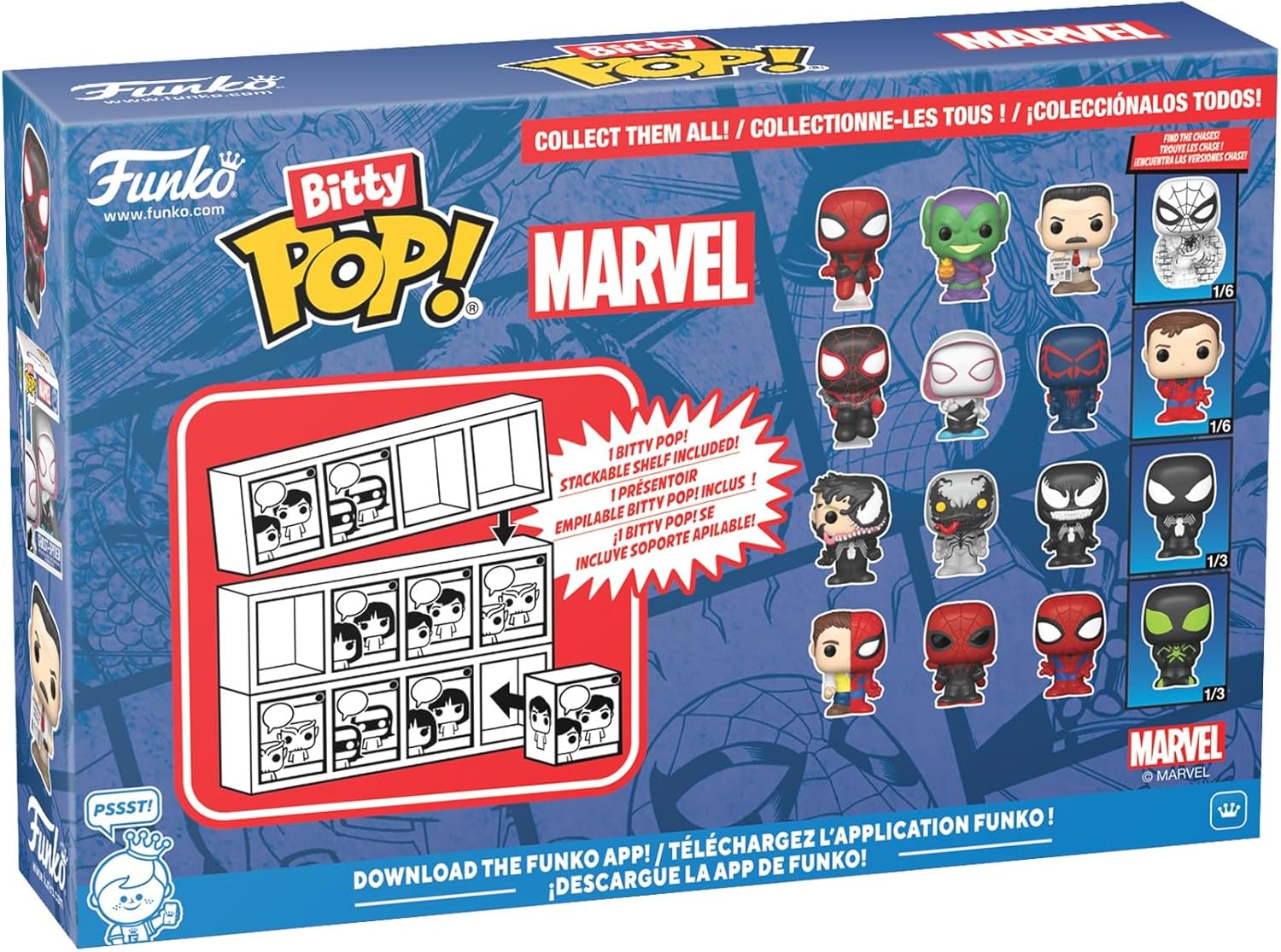 Funko Bitty Pop! Marvel Spiderman 4 Pack Peter Parker/Spiderman Limited Chase