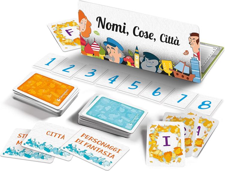 Clementoni - Nomi Cose Citta' - Gioco di Societa Da Tavolo Italiano Bambini 7+