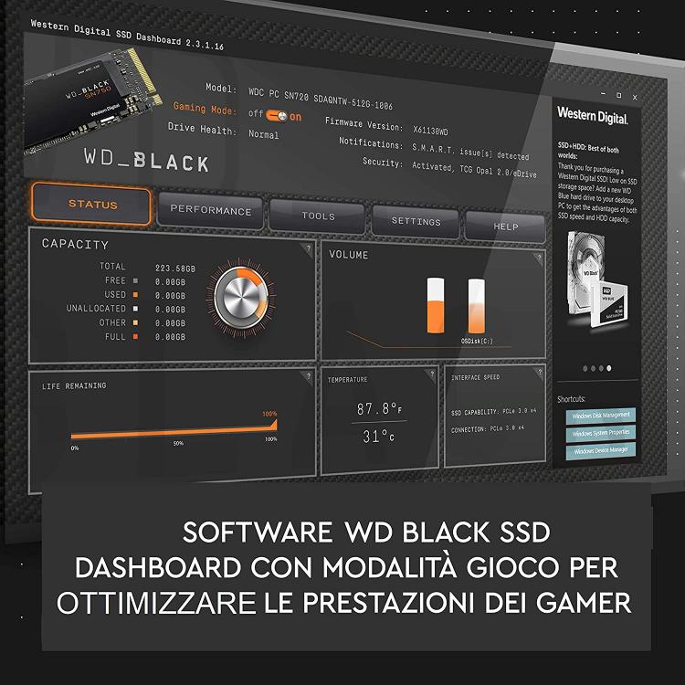 Western Digital Ssd Interno Gaming 2Tb Sn750 M.2 Wd Black Pcie Nvme 3.0