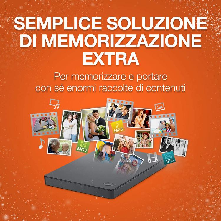 Hard Disk Esterno Seagate Hdd Ext 2.5" 1Tb Usb 3.0 Memoria Pc Ps4 Portatile Gb