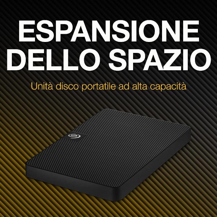Seagate Expansion +Rescue Hard Disk Esterno 1Tb Hdd Ext 2.5" Memoria Pc Ps4