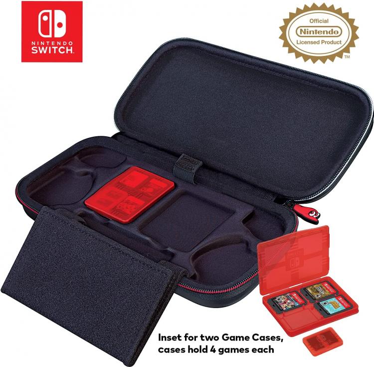 Nintendo Switch Super Mario Odissey Custodia Da Trasporto Cover Traveler Case