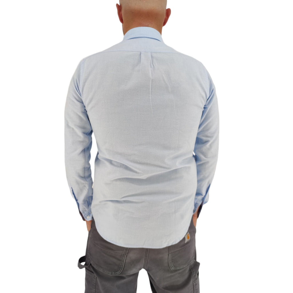 Camicia Bradford Flanella Uomo Blu Polvere