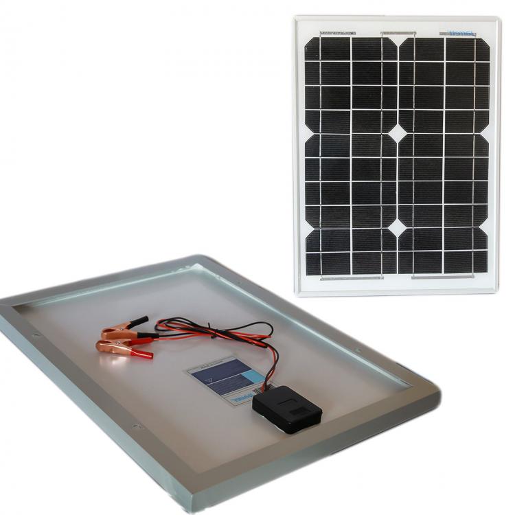 Pannello Solare Fotovoltaico Celle Silicio Modulo 30W 30Watt 12V Pinze Batteria