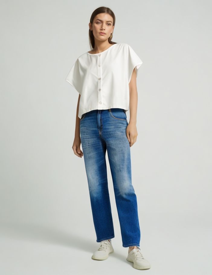 Pantaloni Marta Donna Medium Wash