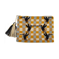 Borsa Clutch Donna Mustard/Beige