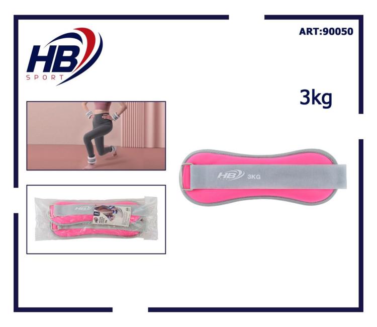 Coppia Pesi Per Caviglie/Polsi Sabbia Sport Fitness Cavigliere Da 1.5kg (3kg) Rs