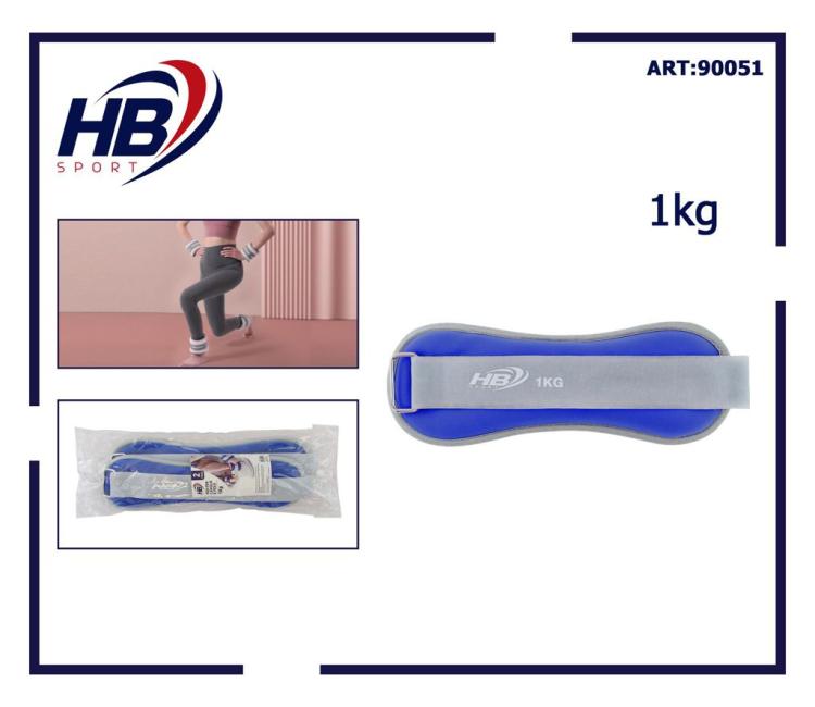 Coppia Pesi Per Caviglie/Polsi Sabbia Sport Fitness Cavigliere Da 0,5kg (1kg) Bl