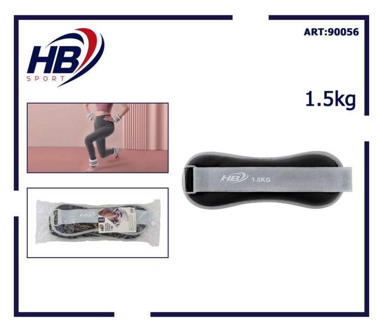 Coppia Pesi Per Caviglie/Polsi Sabbia Sport Fitness Cavigliere Da 750g (1.5kg) N
