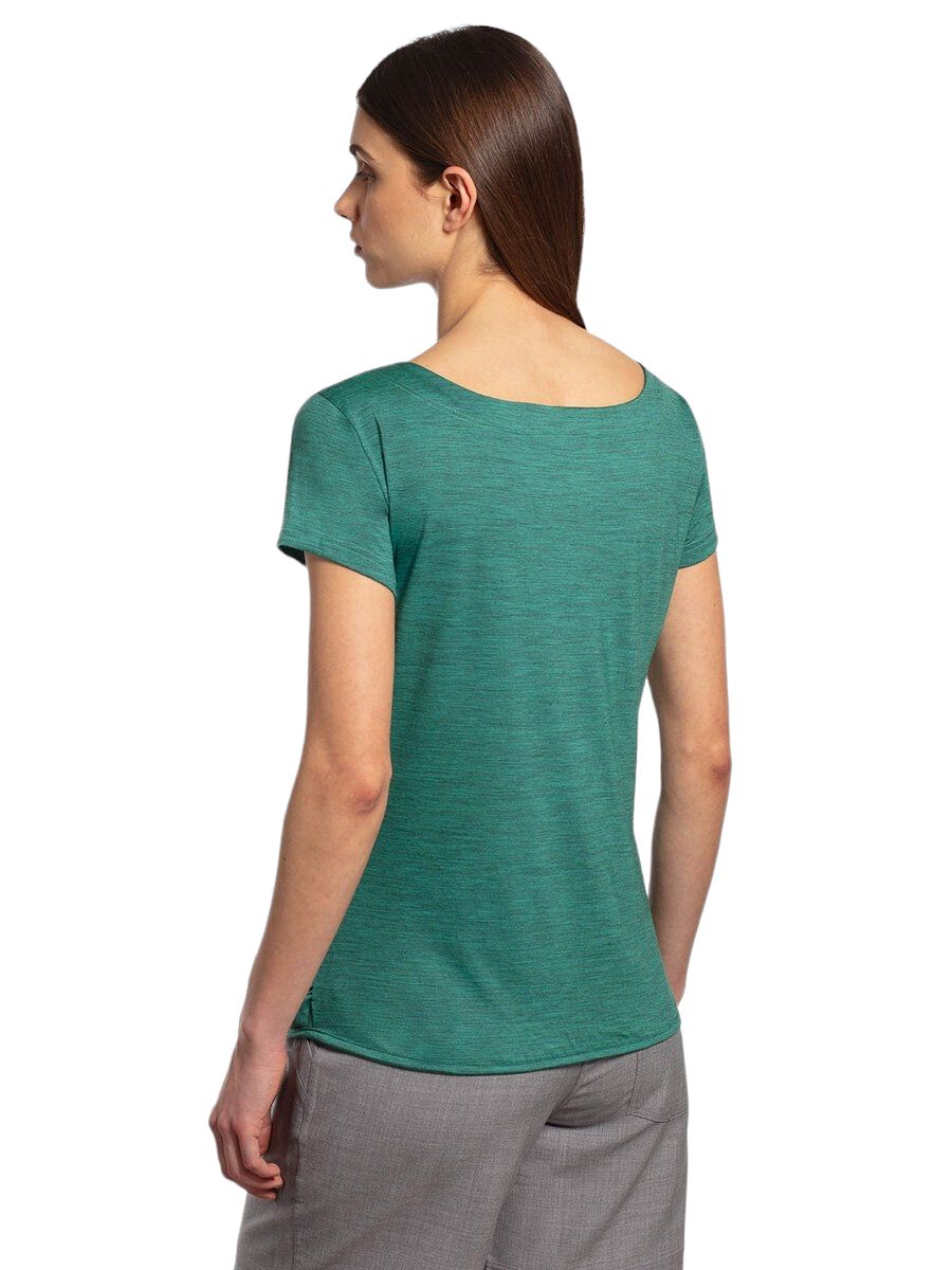 T-shirt Ava Merino 140 Donna Island Green