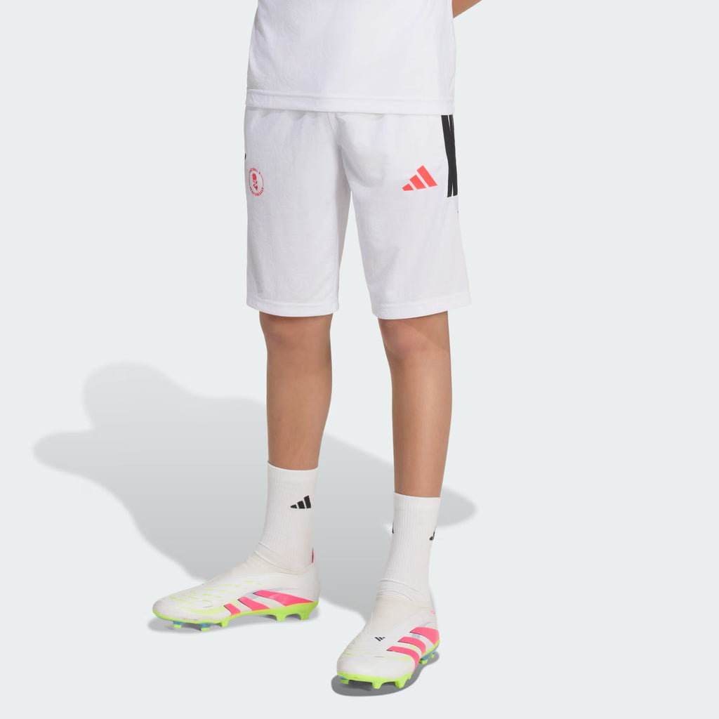 Adidas Pantaloncino Allenamento Junior Lamine Yamal KD6434 - Bianco Bambino