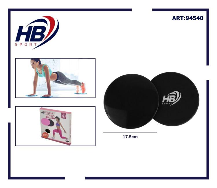 Dischi Di Scorrimento Pilates Fitness Yoga Slider Disco Scorrevole Pavimento Blk