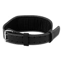 CINTURA SOLLEVAMENTO PESI CUOIO NERA ALLENAMENTO BODYBUILDING FASCIA LOMBARE | L