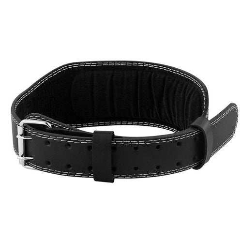 CINTURA SOLLEVAMENTO PESI CUOIO NERA ALLENAMENTO BODYBUILDING FASCIA LOMBARE |XL