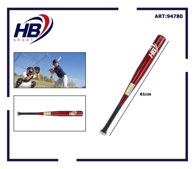 Mazza Da Baseball Softball Alluminio (81Cm) 32" Allenamento Adulti Bambini Rossa