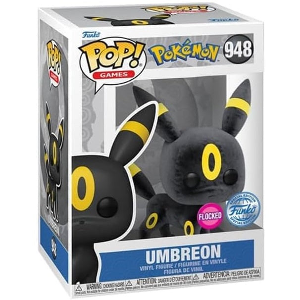 Funko Pop ! Games Pokemon - (948) Umbreon Flocked Figure 9Cm Evoluzione Di Evee
