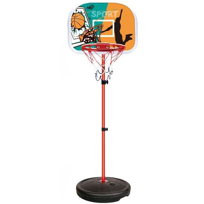 Set Canestro Basket Cerchio Rete + Palla Con Base Tabellone Gioco Bambini |120Cm