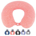 Cuscino Da Viaggio Collo Cervicale In Tessuto Memory Foam Relax Auto Treno Aereo 94980