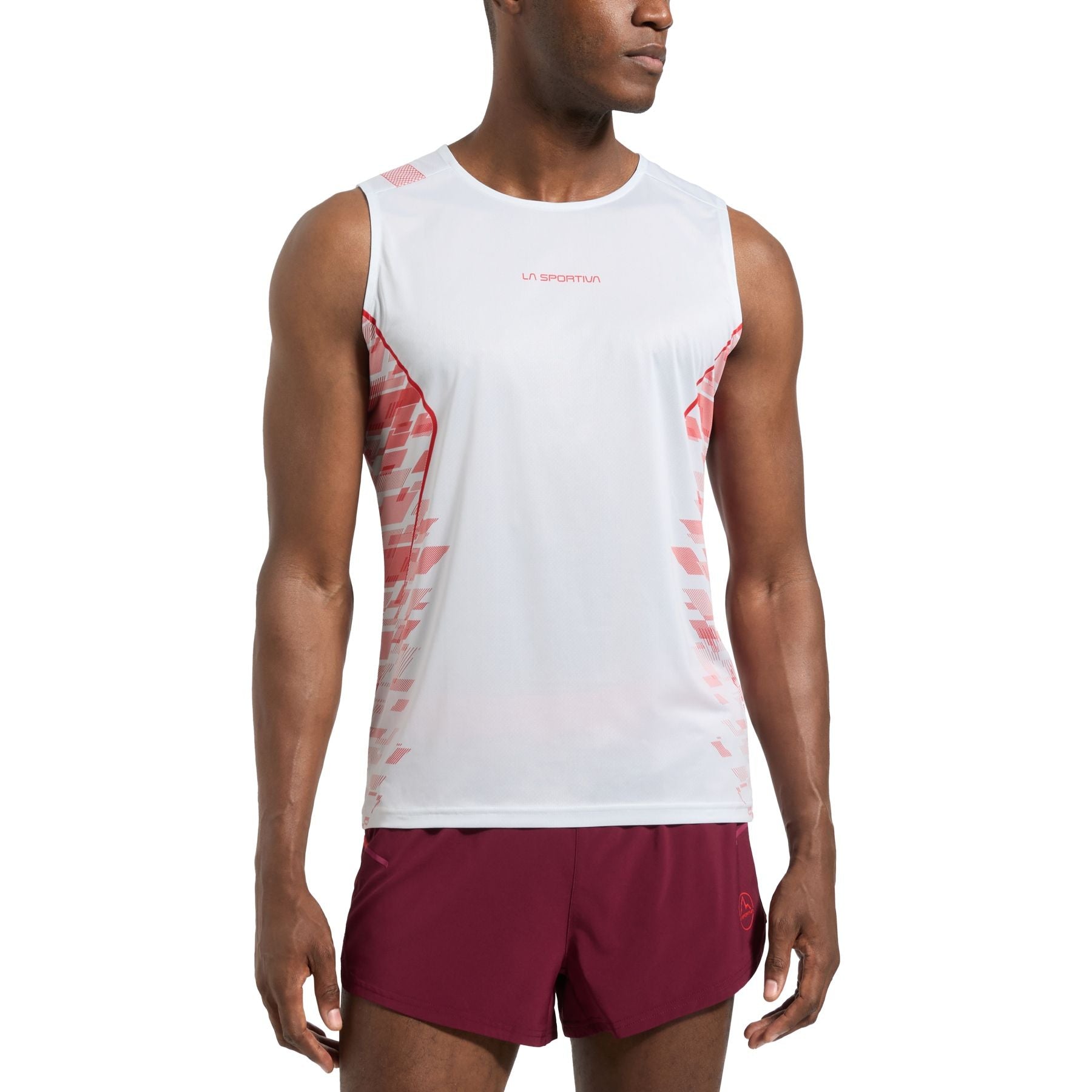 Canotta Pacer Uomo Chalk/Muntain Red